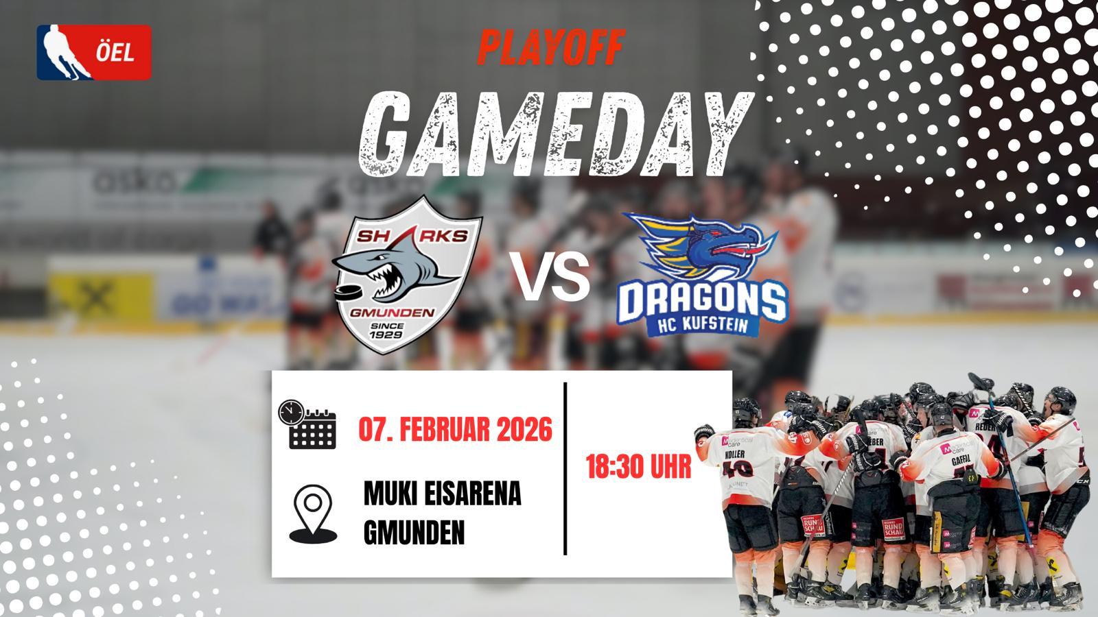 Start in die Playoffs, der Gegner ist der HC Kufstein.